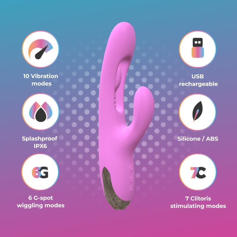 - Vibromasseur Rabbit Moving Finger - Violet 4