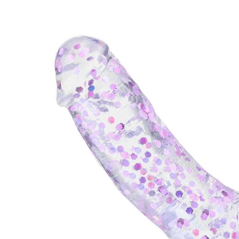 EasyToys Dildo - Glitter Purple - 15 cm 5
