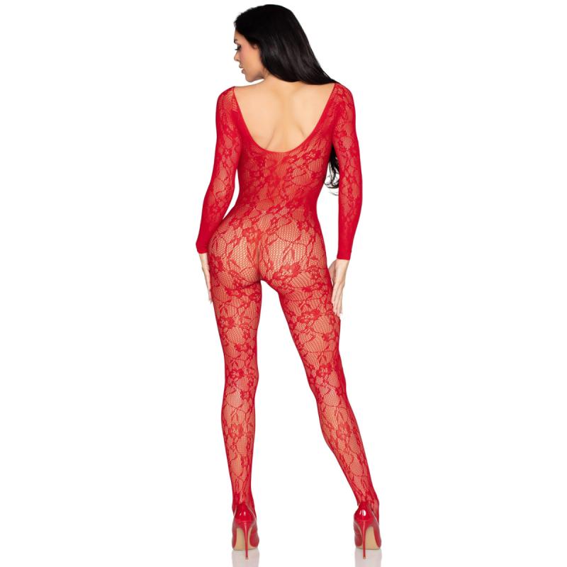 - Bodystocking Dentelle - Rouge 2