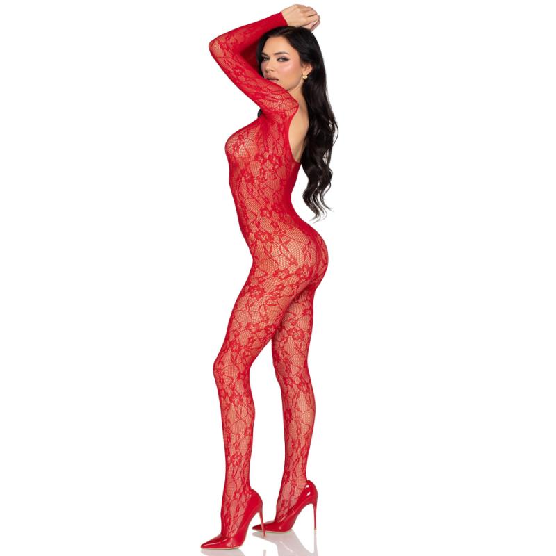 - Bodystocking Dentelle - Rouge 4