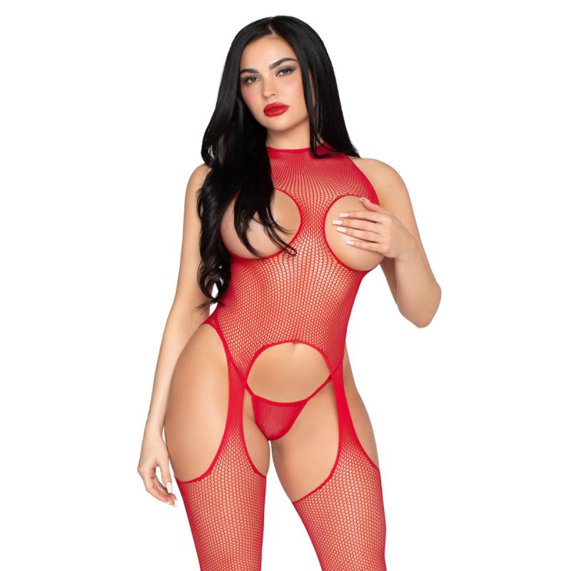 - Bodystocking Ouvert Set - Rouge 4