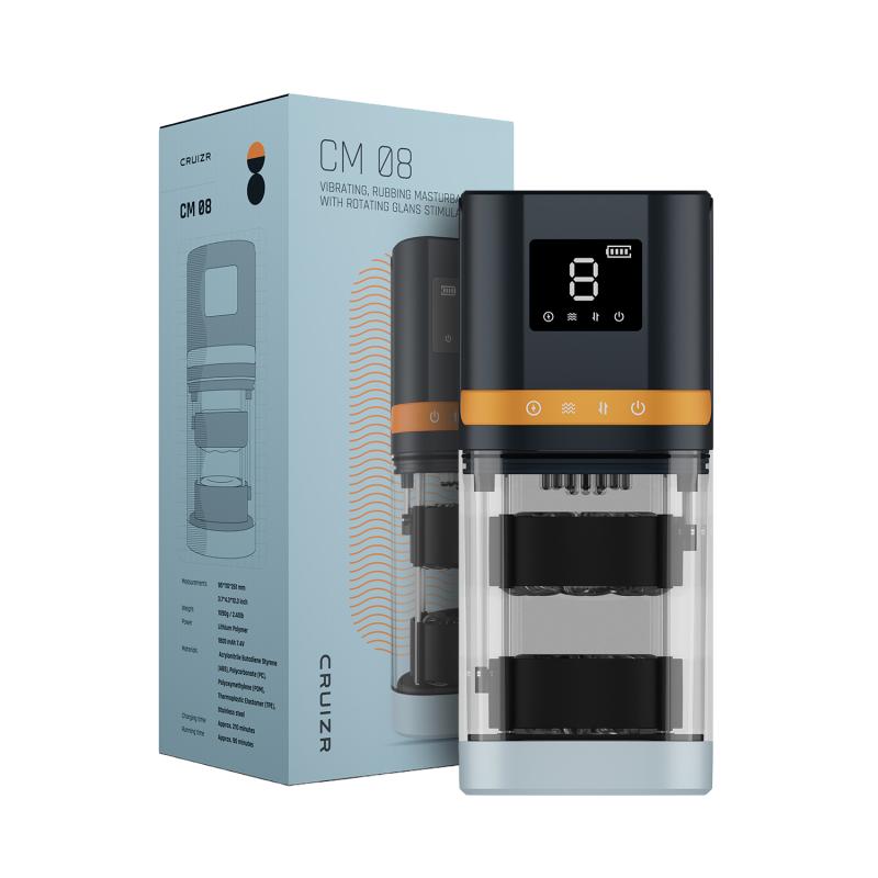 - Masturbateur 4-en-1 avec Écran LCD - Noir 4