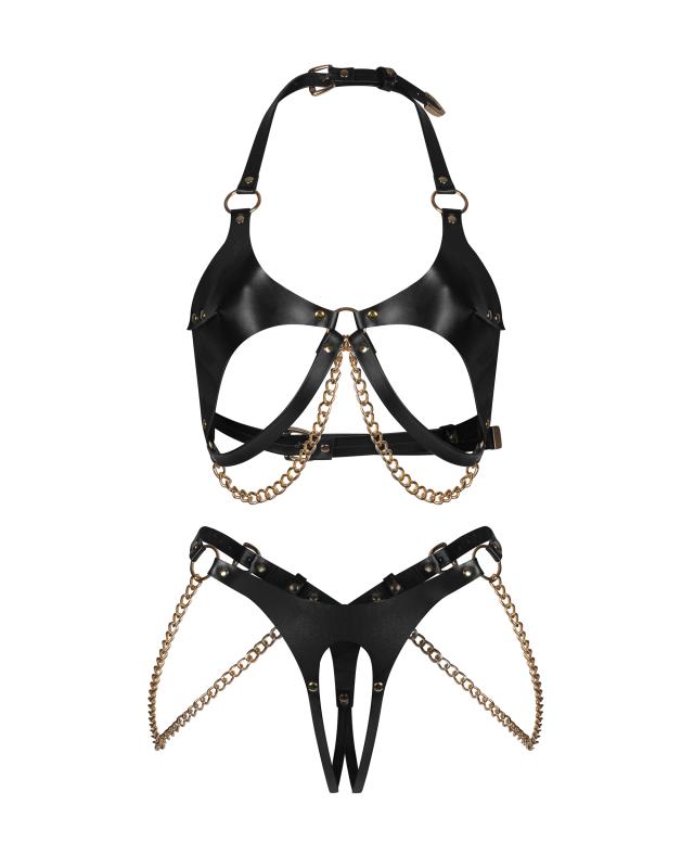 Anyya 2-teiliges Ouvert Set | Premium Wetlook-Dessous Obsessive | RaiX