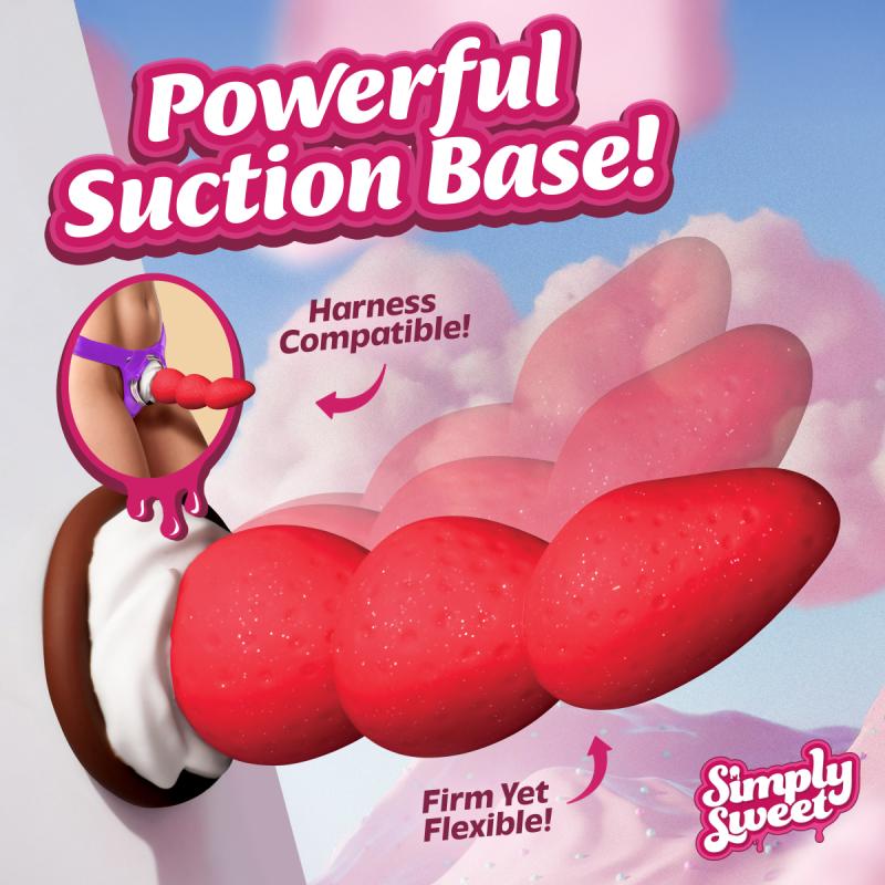Simply Sweet - Strawberry Sweet Cream Dildo - 19,8 cm 3