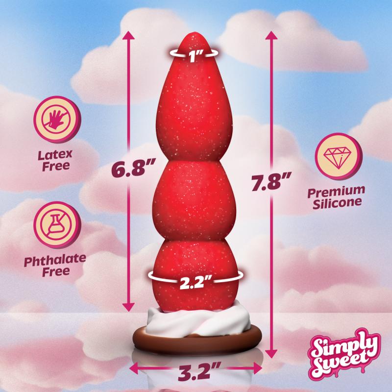Simply Sweet - Strawberry Sweet Cream Dildo - 19,8 cm 4