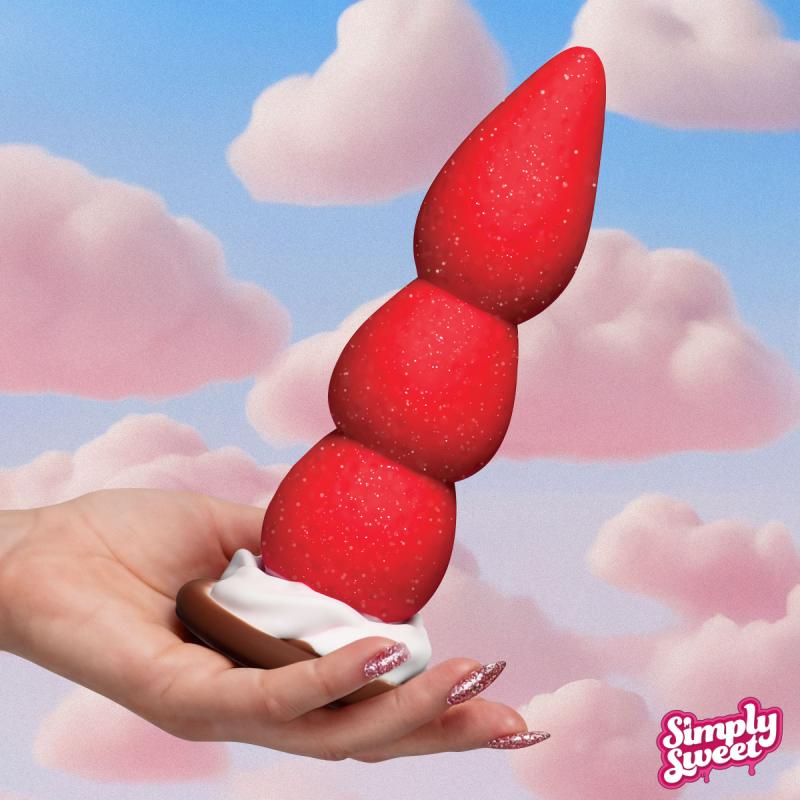 Simply Sweet - Strawberry Sweet Cream Dildo - 19,8 cm 5