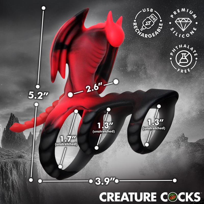 - Dragon Flight Anneau Pénien Vibrant - 9,9 cm 4