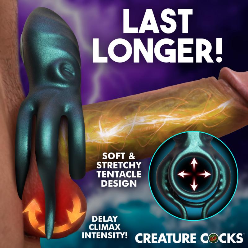 - Octo Grip Anneau Pénien Vibrant - Bleu 3