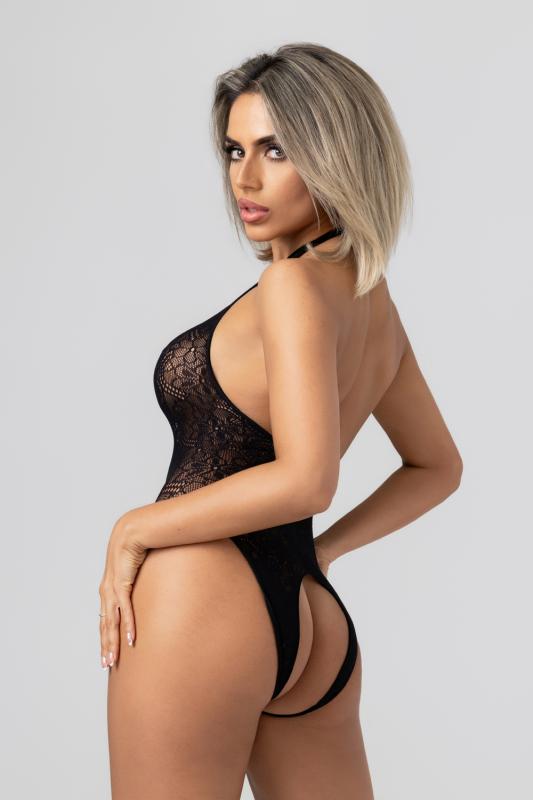 - Noir Open Crotch Bodysuit 2