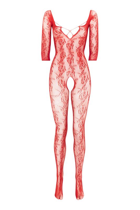 - Open Crotch Lace Rose Bodystocking 4
