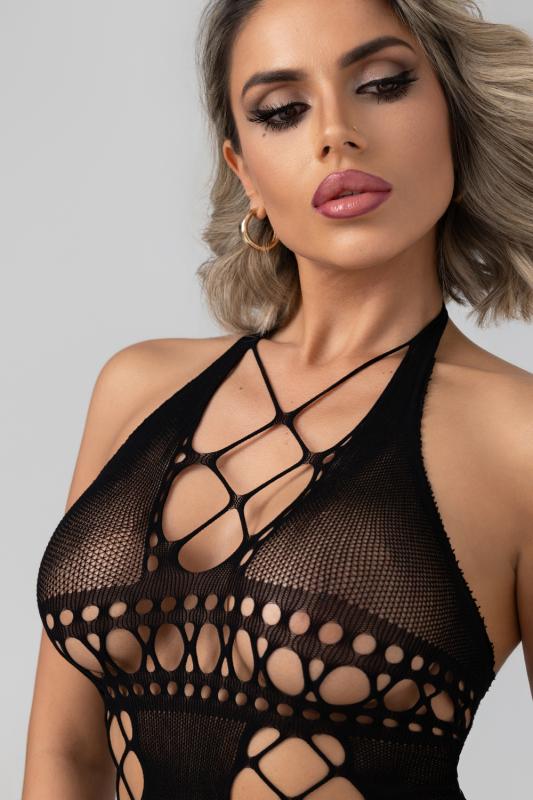 - Midnight Fishnet Cut-Out Dress 3
