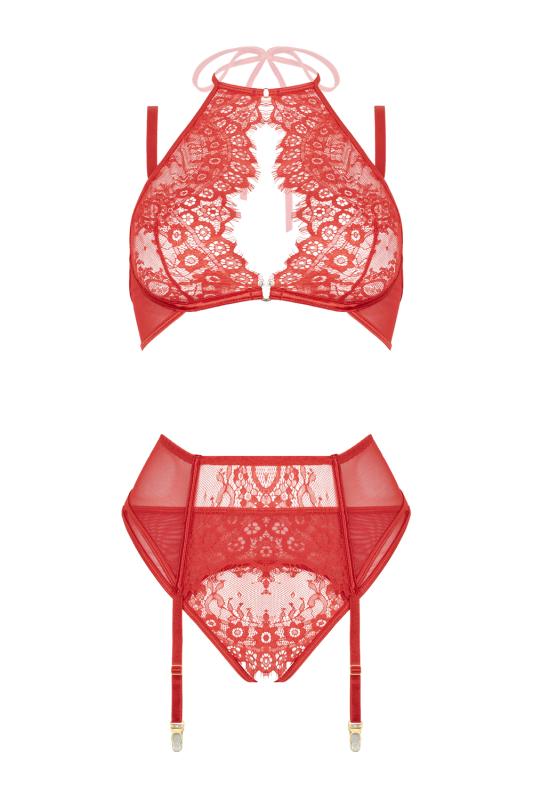 - Ensemble Porte-Jarretelles 3 Pièces en Dentelle Simona 4