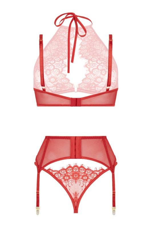 - Ensemble Porte-Jarretelles 3 Pièces en Dentelle Simona 5