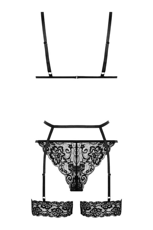 - Ensemble dentelle avec porte-jarretelles et harnais de jambe 5