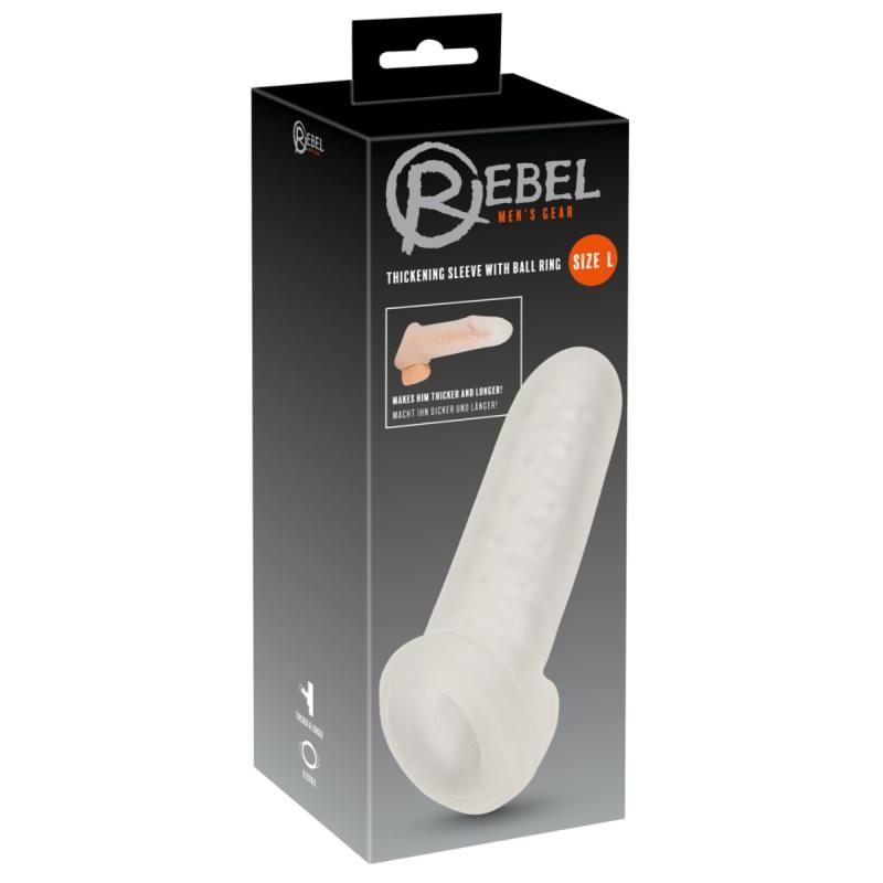 Image of Rebel - Verdickende Hülle mit Hodenring - 18 cm