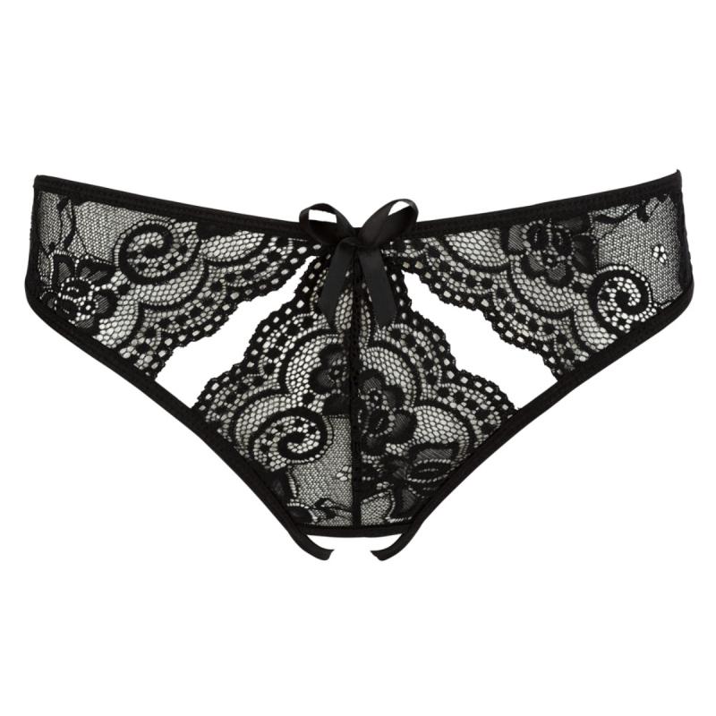 NO:XQSE - Culotte Ouverte en Dentelle - Noir 5