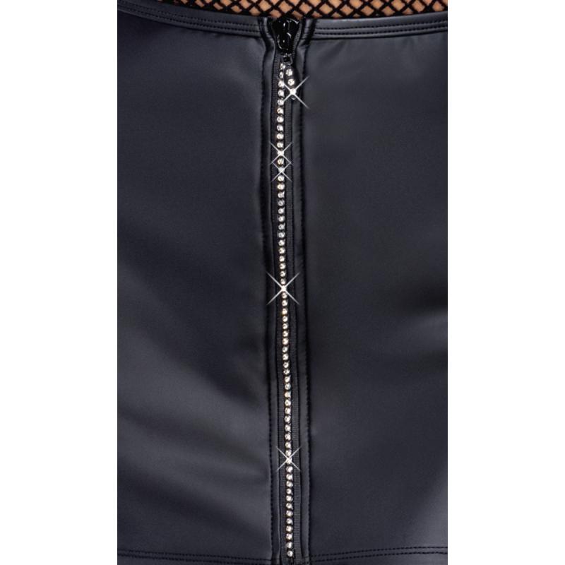 - Mini-Jupe avec Zip Strass - Noir 5