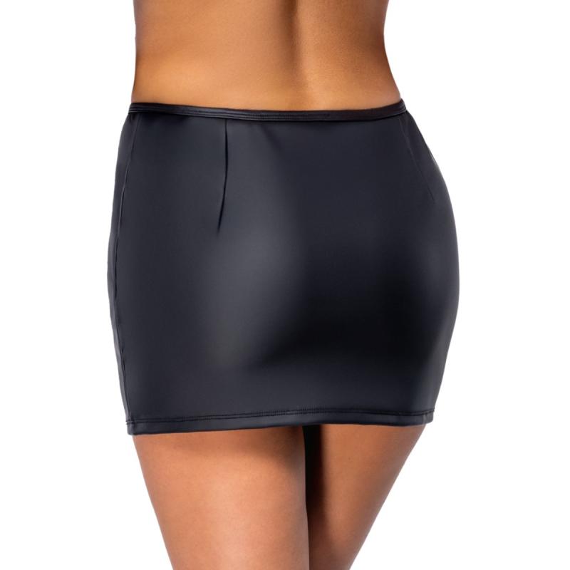 - Mini-Jupe avec Zip Strass - Noir 4