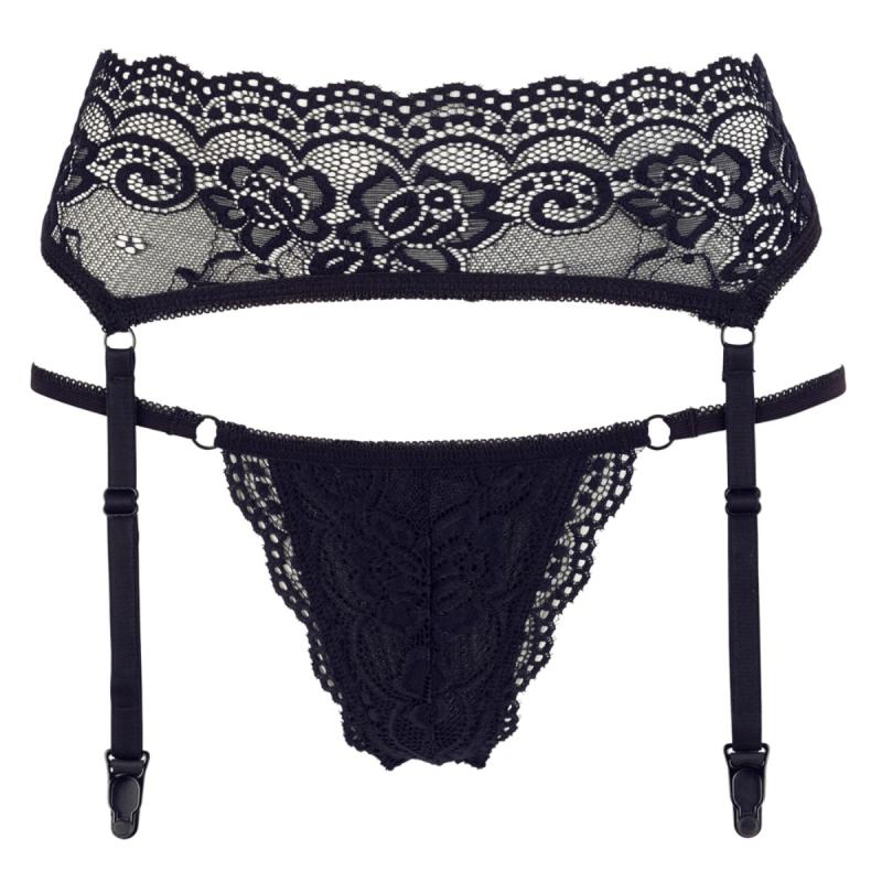 - Ensemble Porte-Jarretelles et String - Noir 6