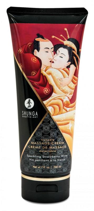 Shunga - Eetbare Massagecrème Strawberry Wine