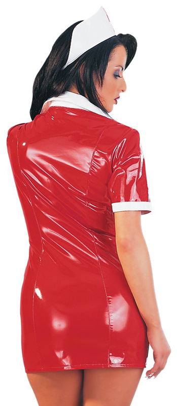 Vinyl Nurse Dress red image
