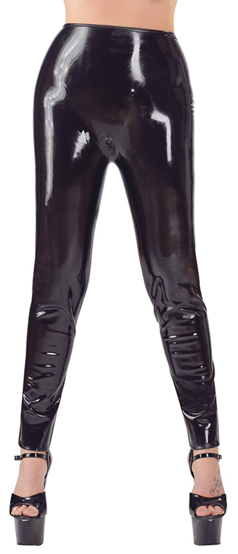 Latex Legging Met Dildo's