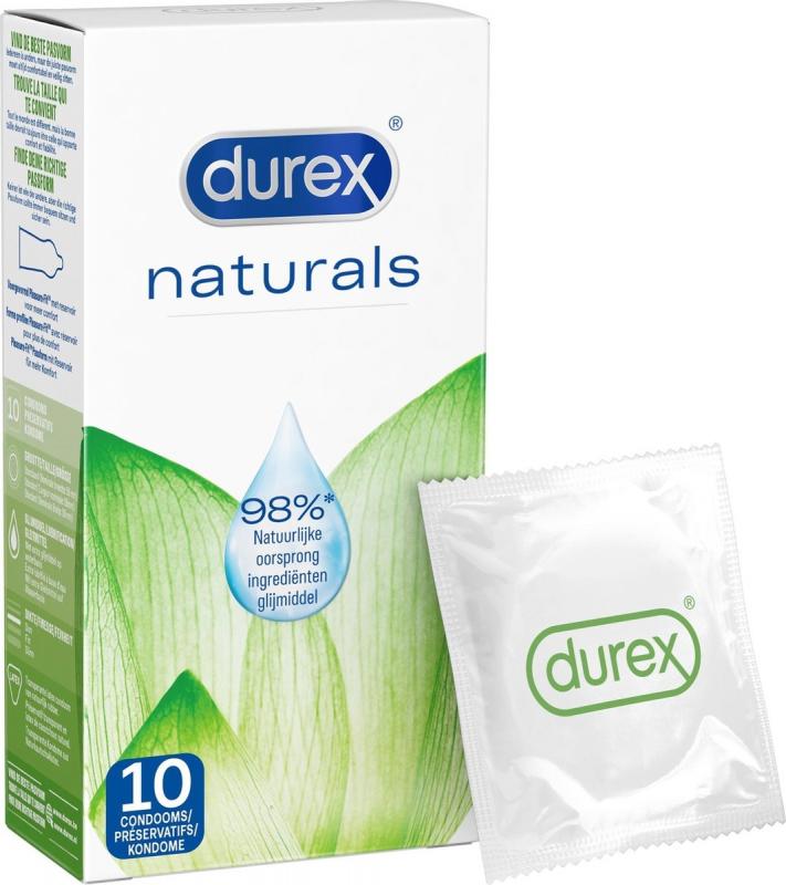 Condones Durex Naturals - 10 unidades