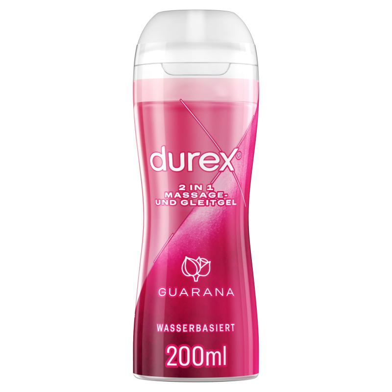 Image of Durex 2in1 Massage- & Gleitgel Guarana - 200 ml