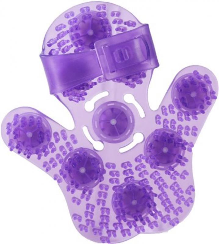 Roller Balls Massage Glove - Purple image
