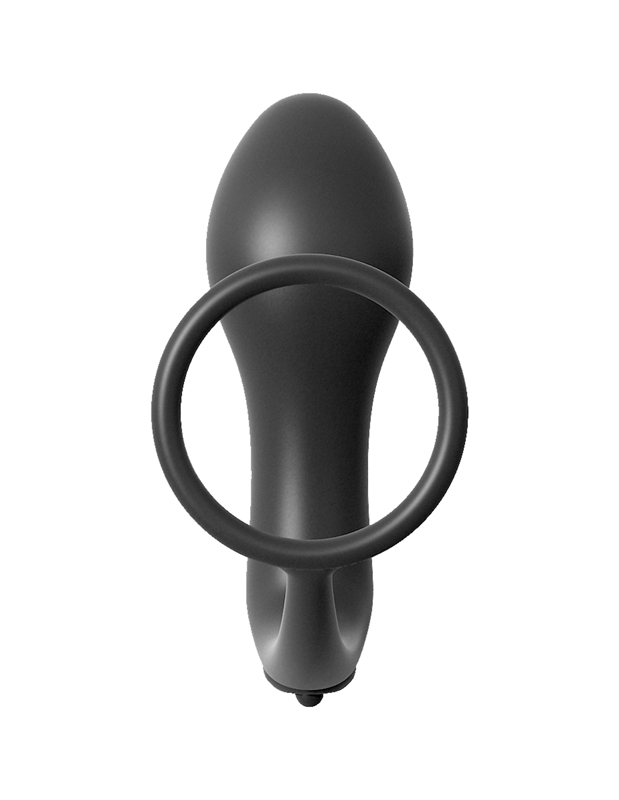 – Ass-Gasm Cockring avec Plug Vibrant – Noir 6