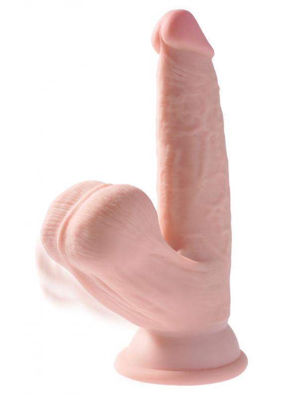 Consolador realista King Cock Plus con escroto móvil - 19,5 cm