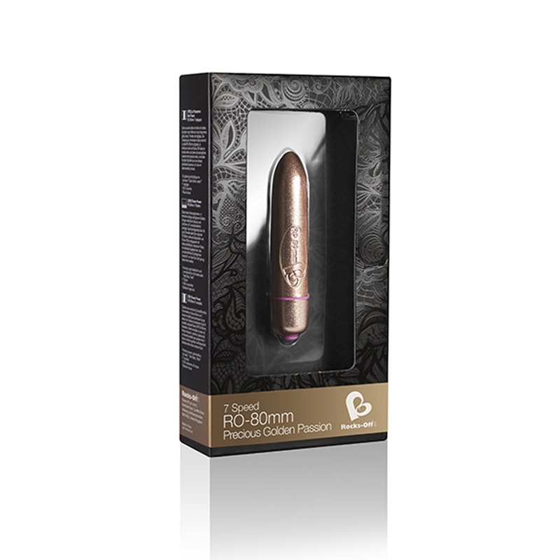Rocks-Off Mini-vibromasseur Precious Golden Passion Doré 5