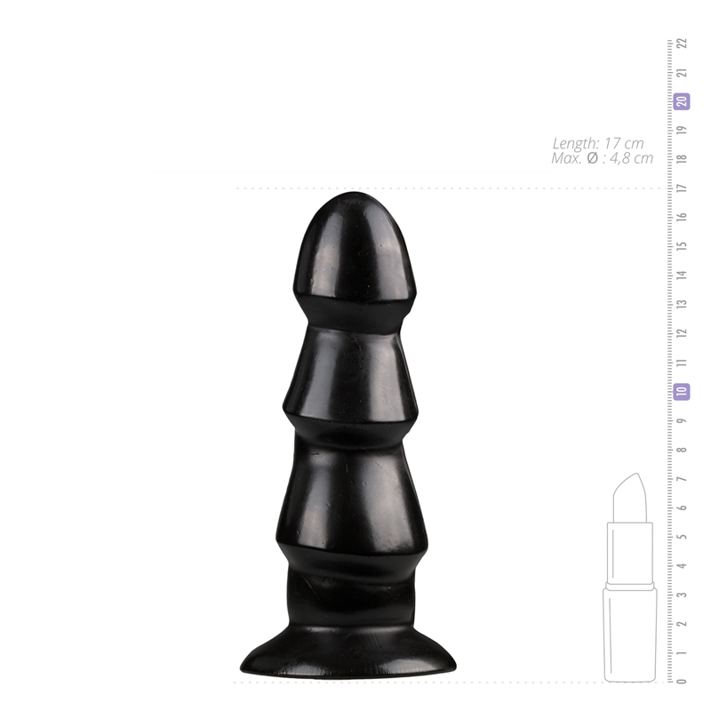 Dildo anal noir avec picots 5