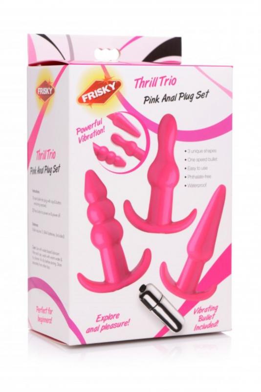 Thrill Trio Plug anal - Lot de 3 - Rose 2