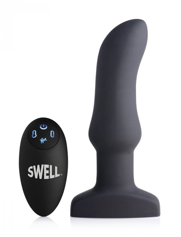 Tapón anal hinchable y vibratorio para estimulación prostática