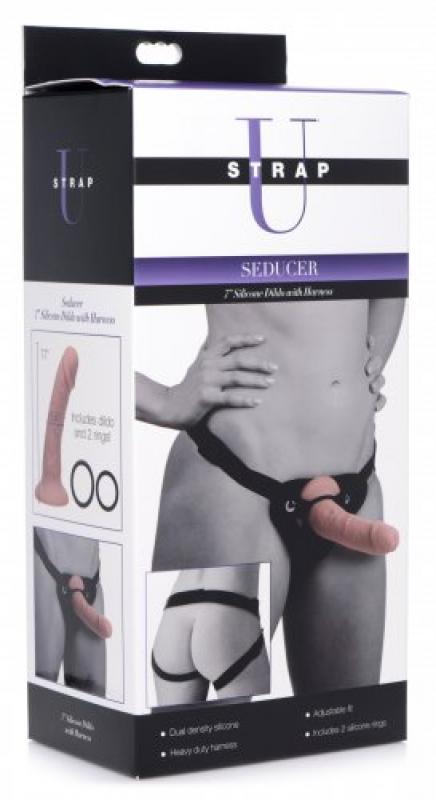 Thumbnail - Seducer Dildo aus Silikon mit Gurtzeug