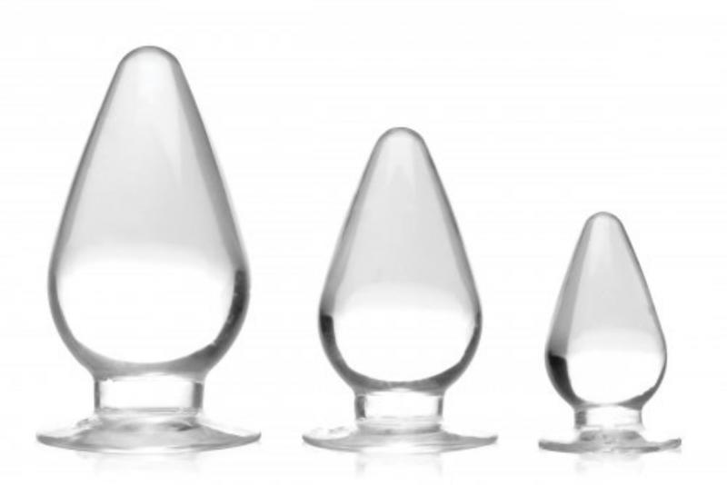 Tapón anal Triple Cones, conjunto de 3 - Transparente