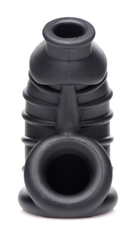 Red Chamber - Silicone Cock Cage - Black image