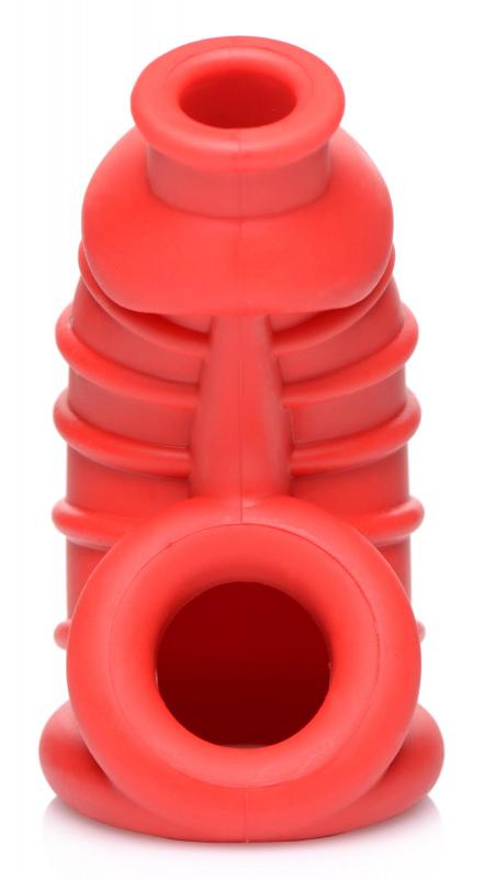 Red Chamber - Silicone Cock Cage - Red image