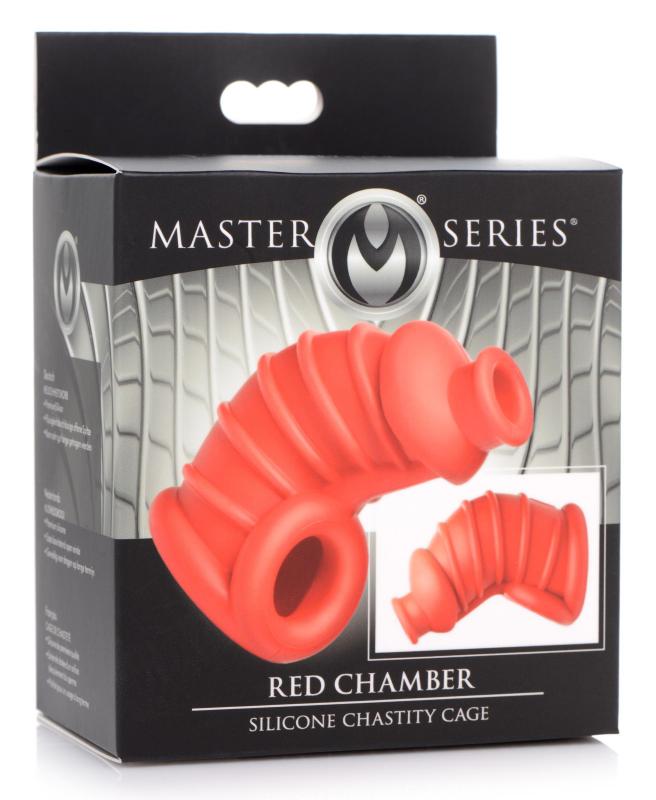Red Chamber - Silicone Cock Cage - Red image