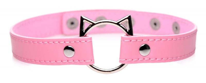 Image of Kinky Kitty Ring Slim Choker - Pink