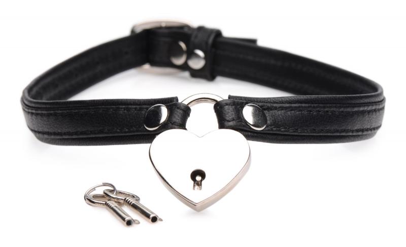 Heart Lock - Collier avec clés - Noir
