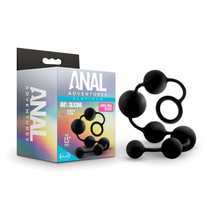 - Chapelet anal en silicone - Noir 3