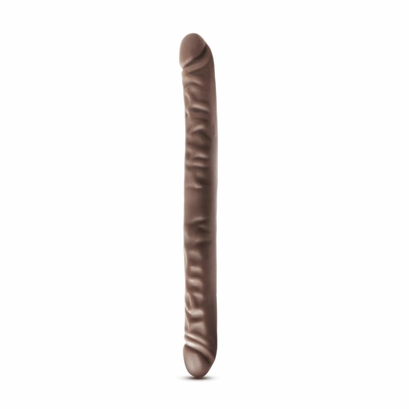 Dr. Skin - Consolador doble realista de 45,72 cm - Chocolate