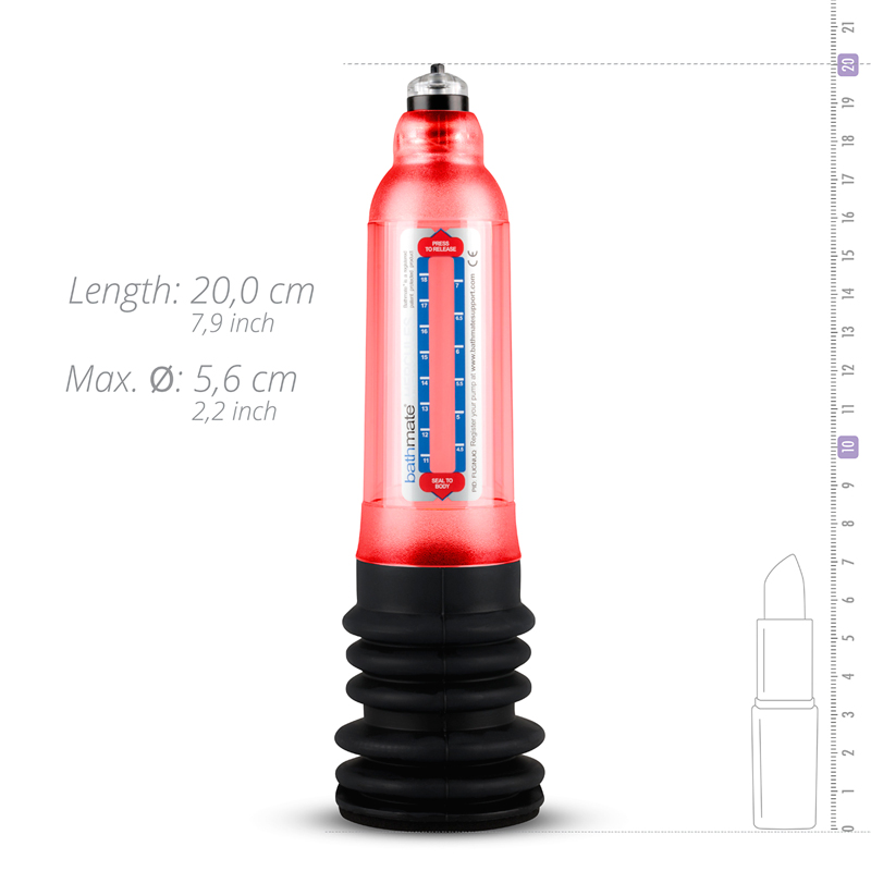 Pompe à pénis Hydro 7 - Rouge 4