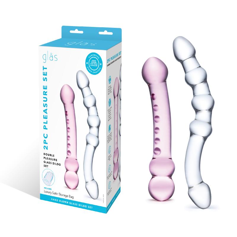 Glas - Pleasure Set Double Pleasure Glass Dildo Set 2