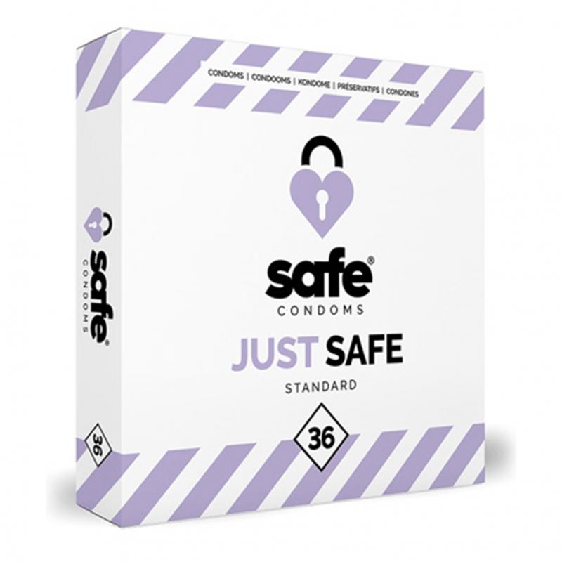 SAFE - Condones con lubricante a base de silicona - Estándar - 36 piezas