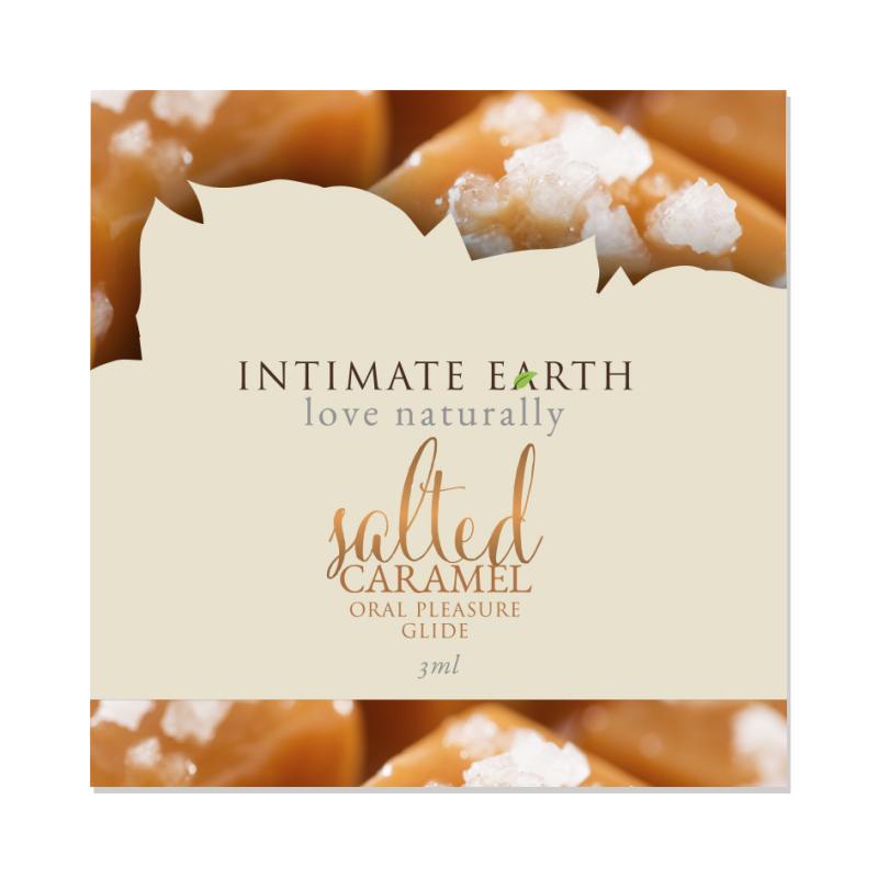 Intimate Earth  Natural Flavors Glide Salted Caramel Foil 3