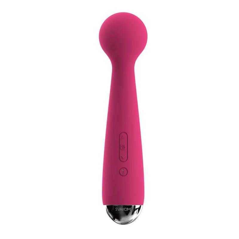Svakom - Emma Mini Wand Massager - Plum Red Svakom - Emma Mini Wand Massager - Plum Red