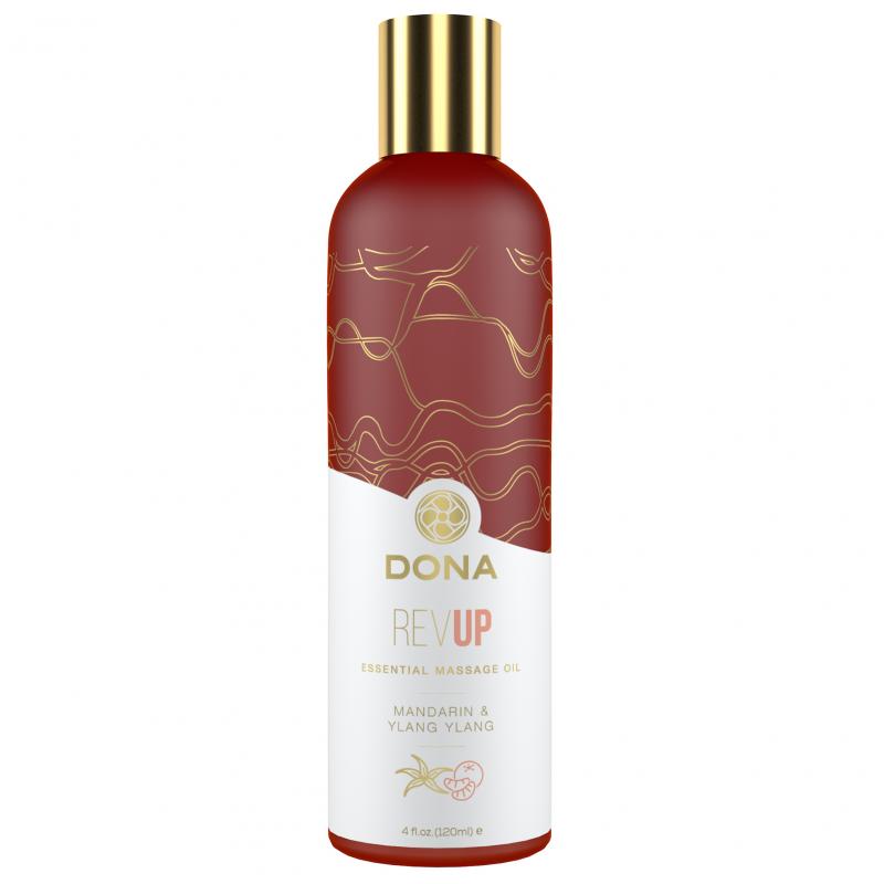 Dona - Aceite esencial vegano para masajes de mandarina e Ylang Ylang Rev Up